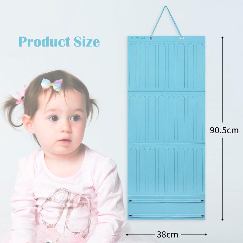 JOYMOMO Hair Bow Holder Organizer For Girls Hanging Bow Holder For Girls Hair Accessories Storage Organizer For Headbands, Hair Clips, Hair Ties, Scrunchies (Without Hair Bows) (blue) - Image 3